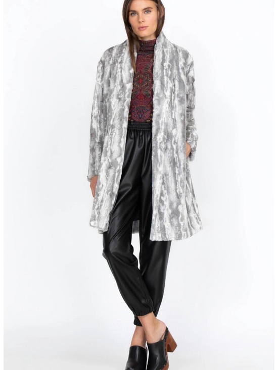 Johnny Was Jackets & Blazers - JOHNNY WAS Cloud Faux Fur Jacket Open Front Coat W/Pockets silk  Lined $490